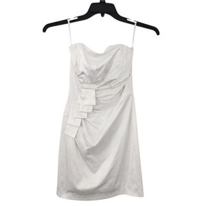 Gunne Sax 2 White Mini Dress Draped Design Size 3 HOCO Cocktail Bridal Wedding